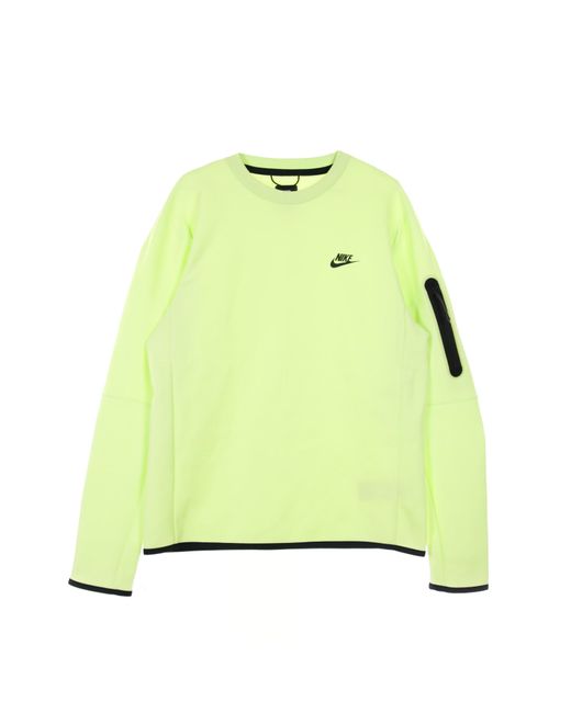 Nike Green Lightweight Crewneck Sweatshirt Sportswear Tech Fleece for men