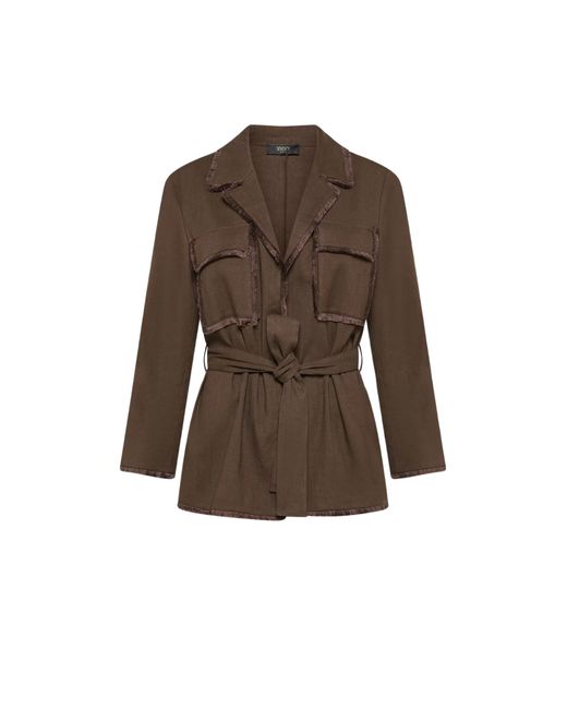 Seventy Brown Jacket With Fringes
