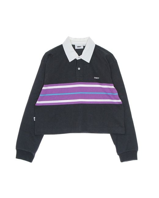 Obey Riley Damespolo Met Korte Mouwen En Lange Mouwen, L/S-Polo in het Multicolor