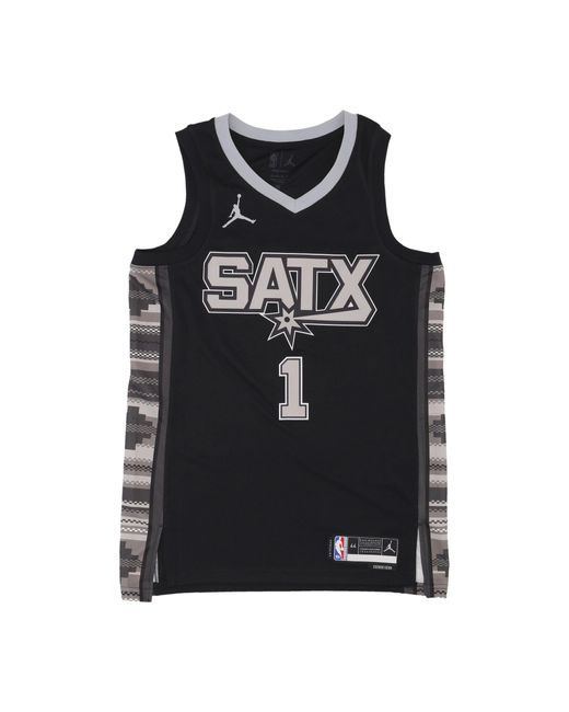 Camiseta Sin Mangas De Baloncesto Para Hombre Nba Statement Edition 2022 Dri-Fit Swingman Jersey No 1 Victor Wembanyama Sanspu JORDAN NBA de hombre de color Black