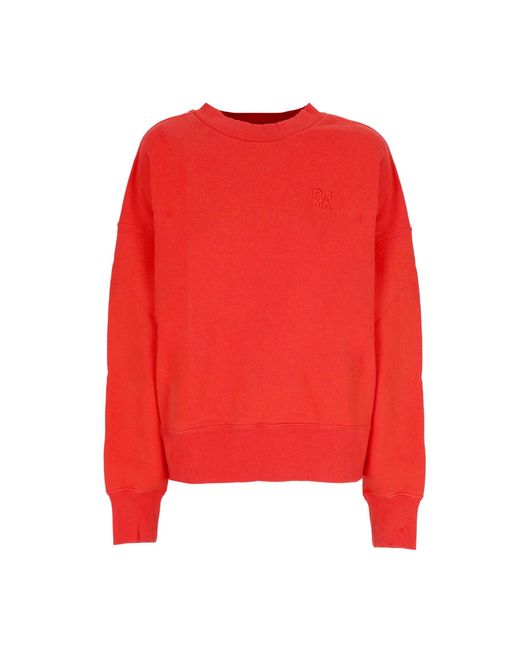 Sweat-Shirt Leger A Col Rond Pour Femmes Infuse Crewneck PUMA en coloris Red