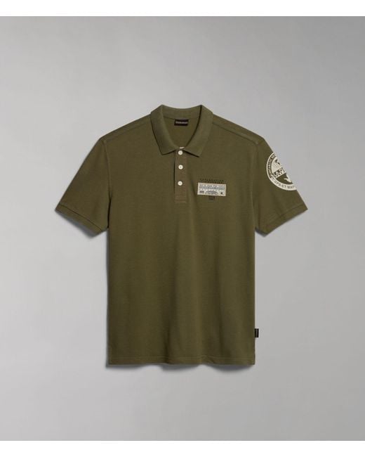 Napapijri Polo Mann E-Amundsen Np0A4H6A Gae1 Grune Flechten in Green für Herren