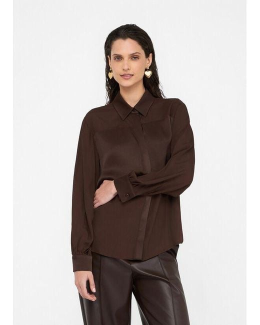 Liu Jo Brown Shirts Mf5106 T2578 909