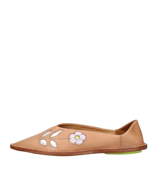 Buttero Brown Flat Shoes Leather