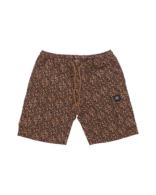 DOLLY NOIRE Brown Monogram Dlynr Cargo Easyshorts Shorts for men