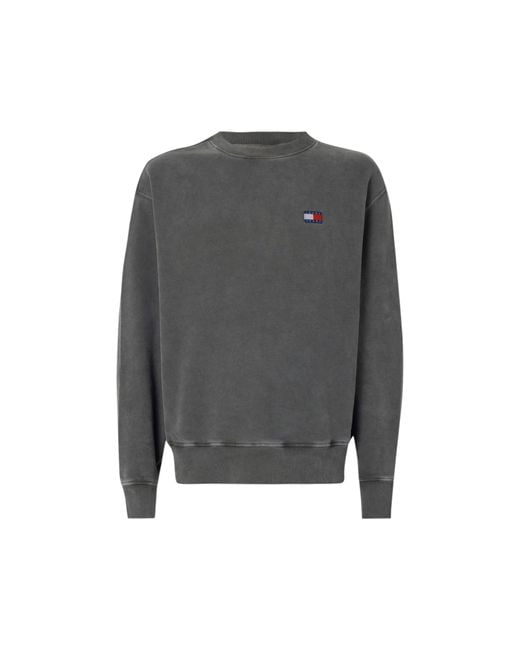 Tommy Hilfiger Mannen Trui Dm0Dm20638 Zwart Gewassen in het Gray voor heren