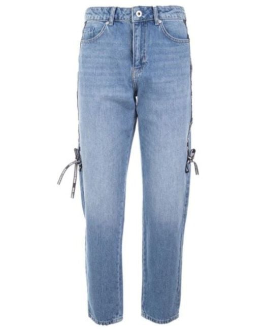 Karl Lagerfeld Blue Jeans Klj Mom Tied Denim