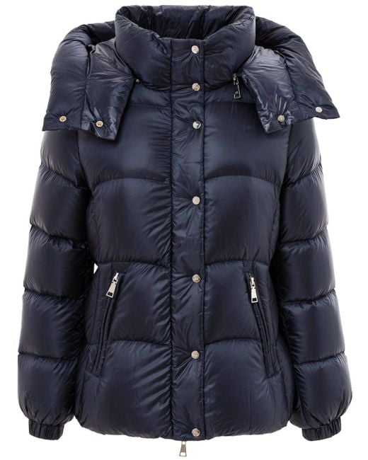 Add Down Jacket Met Uitneembare Capuchon in het Blue