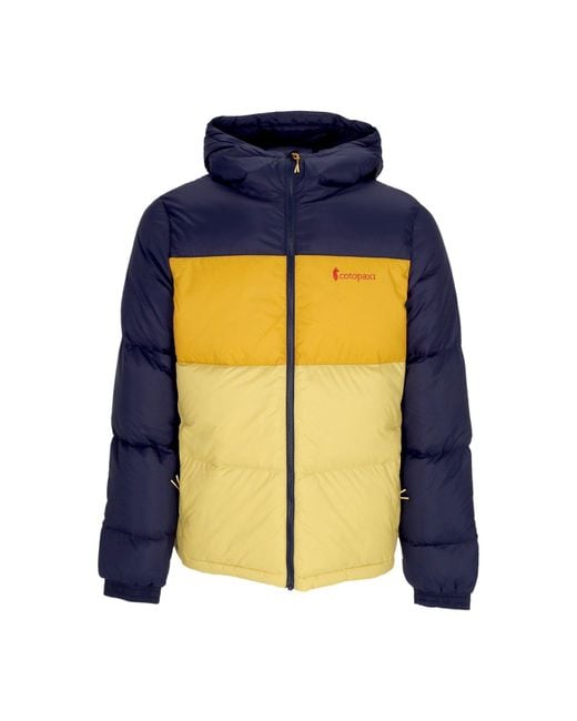 COTOPAXI Blue Down Hooded Jacket for men