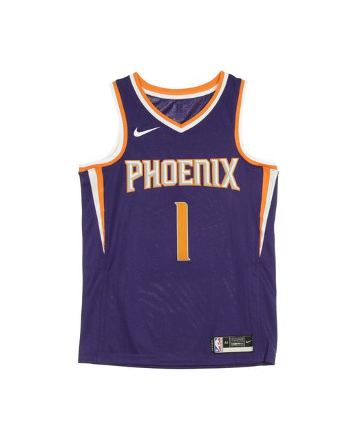 Nike Blue Basketball Tank Top Nba Swingman Jersey Icon Edition 2020 No 1 Devin Booker Phosun for men