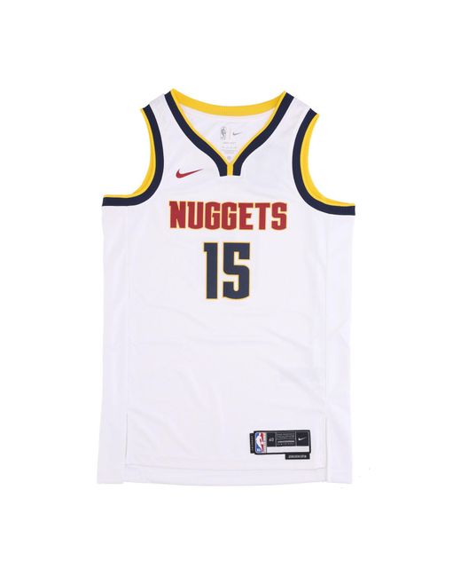Nike Basketbaltanktop Voor Nba Dri-Fit Swingman Jersey No Association Edition 2022/23 Nr. 15 Nikola Jokic Dennug Wit in het White voor heren