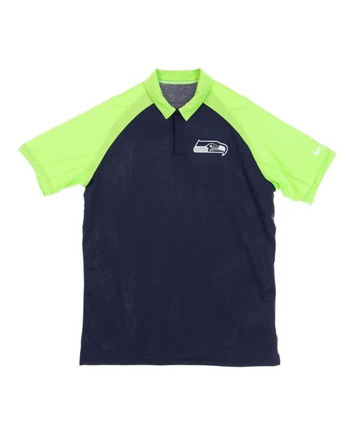 Nike Short Sleeve Polo Nfl Logo Raglan Polo Seasea in Blue for Men | Lyst