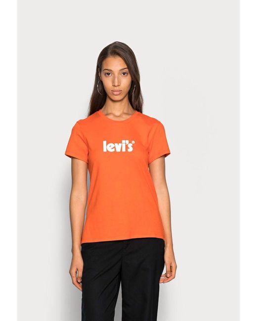 Levi's Orange T-Shirt Und Polohemd Fur Frauen