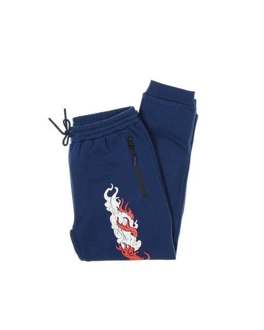 DOLLY NOIRE Damesfleece Trainingsbroek Akira Pant in het Blue
