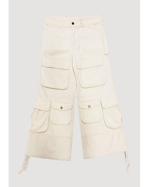 UNTITLED ARTWORKS Natural Cargo Pants Wide Crm for men