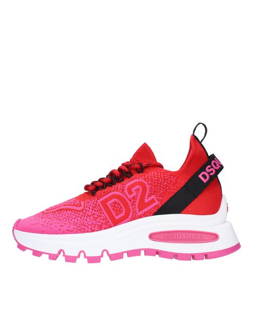DSquared² Red Fuxia-Rote Turnschuhe