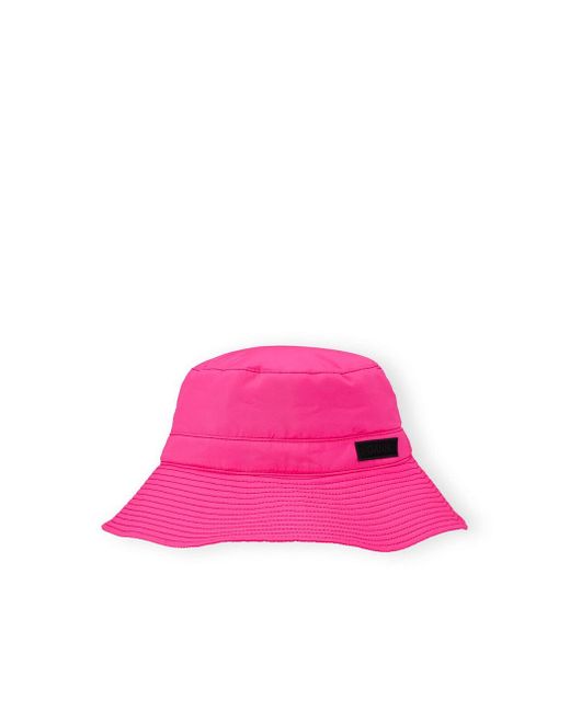 Ganni Fluo Pink Bucket Hat