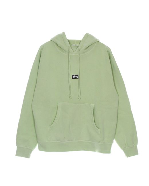 Obey Green 'Hoodie Bar Heavyweight Pigment Dyed Hoodie for men
