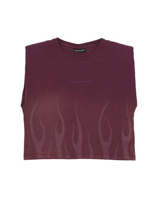 Vision Of Super Purple Corrosive Flames Tee Damen T-Shirt