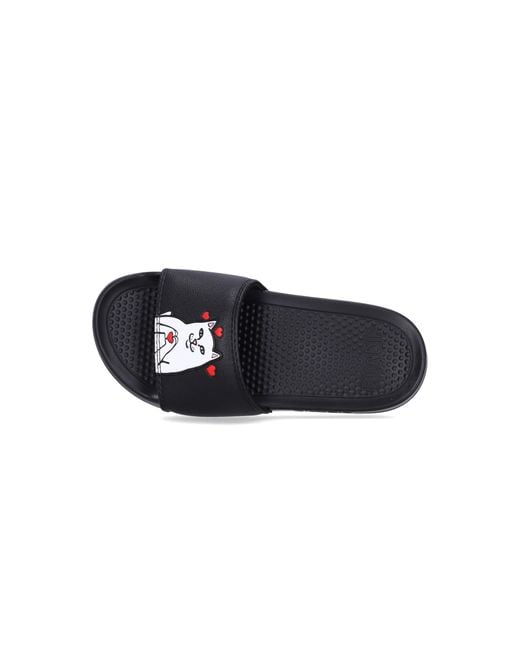 RIPNDIP Black Nermal Loves Slide Slippers for men