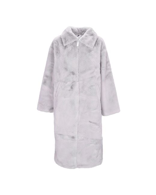 Chaqueta Larga De Piel Sintetica Para Mujer Lt Iron Ore/Light Bone/Vela Nike de color Multicolor