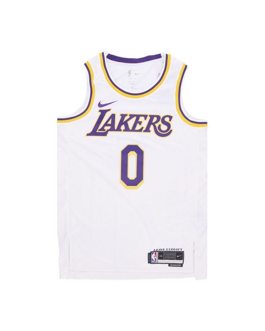 Nike Herren-Basketball-Tanktop Nba Icon Edition 22 Dri-Fit Swingman-Trikot Nr. 0 Russell Westbrook Loslak in White für Herren