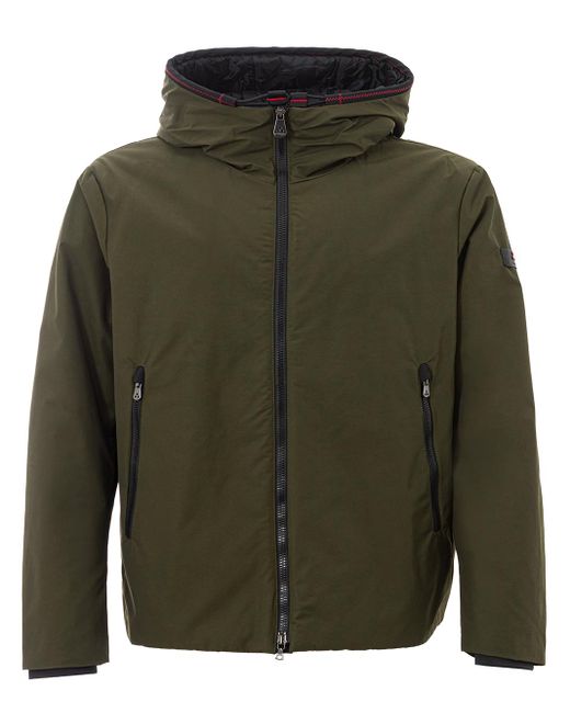 Peuterey Green Padded Jacket With Hood for men