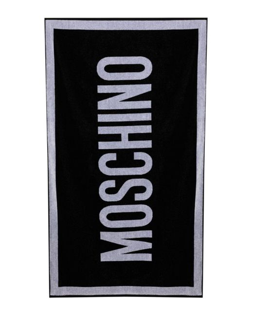 Moschino Black Beach Towel for men
