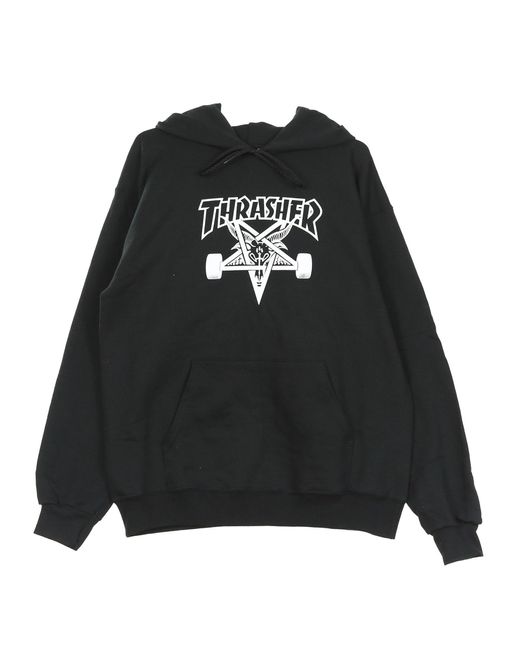 Sudadera Con Capucha Skategoat Para Hombre Negro/Blanco Thrasher de hombre de color Black