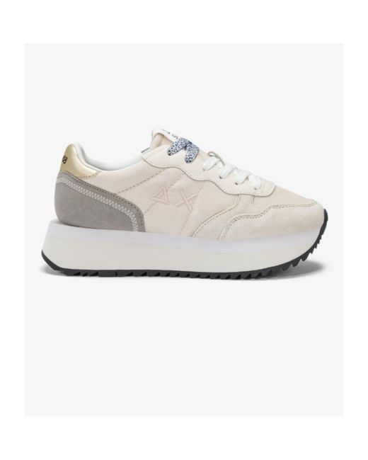 Sun 68 White Big Ally Sneakers