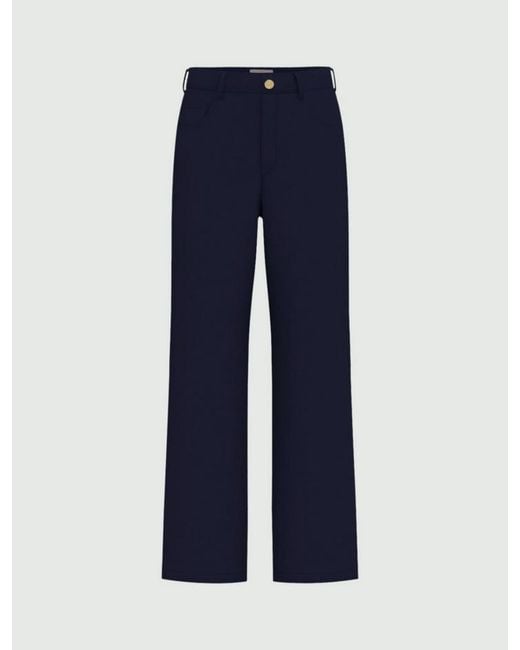 Marella Blue Straight Pants