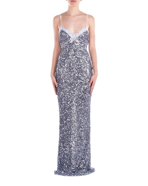 Elisabetta Franchi Jurken Sky Blauw in het Purple