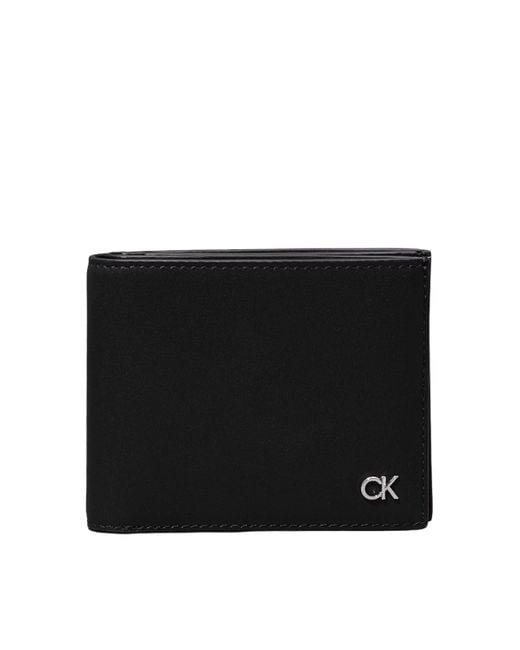 Calvin Klein Metall Ck Bifold 5Cc W/Coin K50K512294-Beh Schwarz in Black für Herren