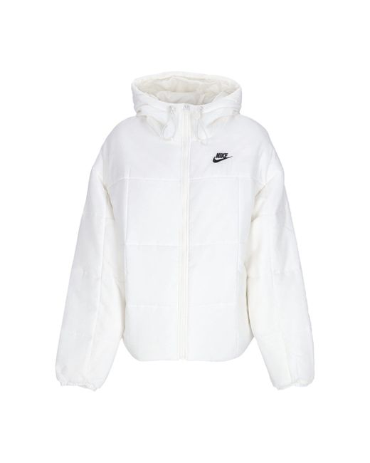 Nike White W Essential Thermic Classic Puffer Sail/ Down Jacket