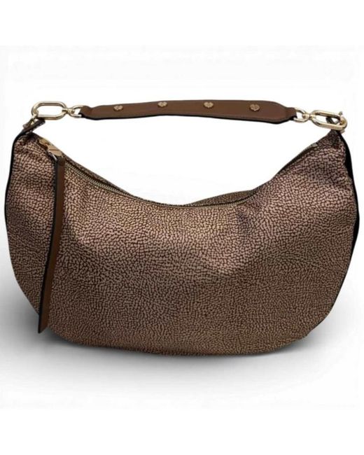 Borbonese Brown Hobo M Bag. /Marrone