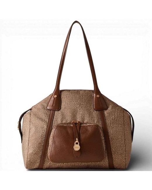 Borbonese Brown Einkaufstasche M. /Marrone