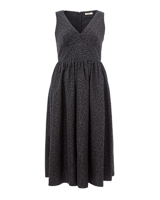 Lardini Black Langes Kleid Mit Logo