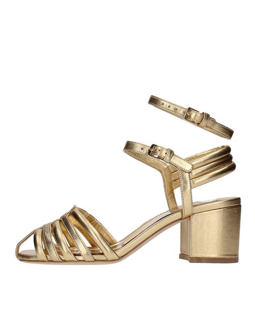 Laurence Dacade Metallic Sandals Golden