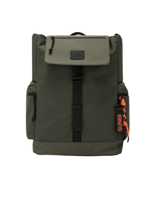 Sun 68 Green Backpack Backpack Pockets Everyday for men