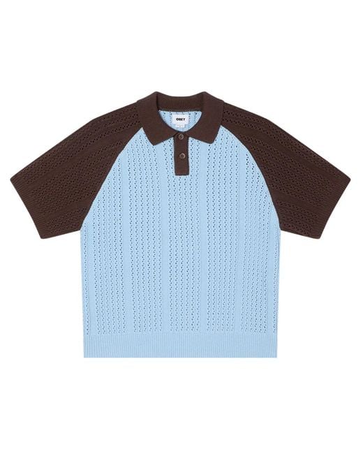 Polo Abel Polo Pull Obey pour homme en coloris Blue
