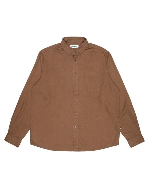 Thinking Mu Overhemd Ml Otter Hemp Bruin in het Brown voor heren