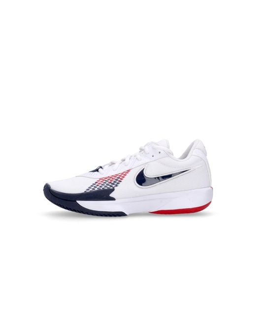 Nike Herren-Basketballschuh Air Zoom G.T. Cut Academy Weib/Obsidian/Sportrot in White für Herren