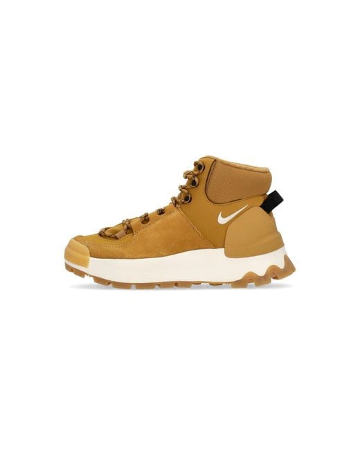W City Classic Boot Bota Alta Mujer Wheat/Sail//Gum Marron Claro Nike de color Metallic