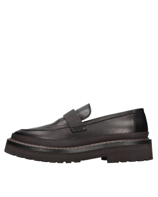 Brunello Cucinelli Black Flat Shoes