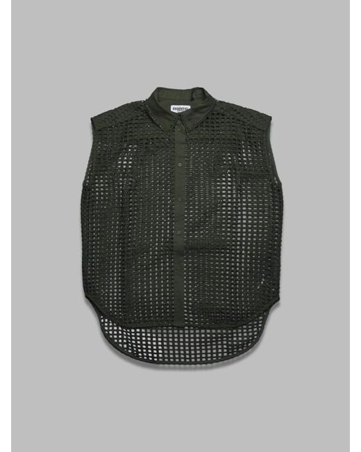 Essentiel Antwerp Harnas Sequin Mesh Shirt in het Gray