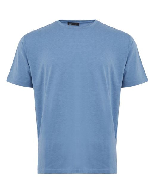 Colombo Blue Silk Mix T-Shirt for men