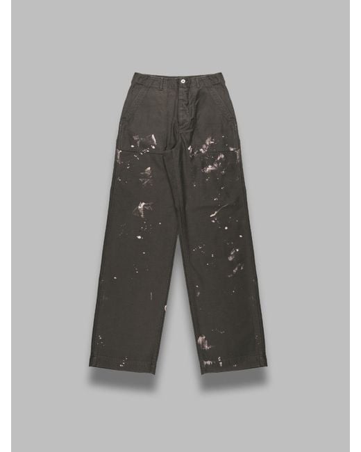 AURALEE Washed Baggy Satin Bleached Baker Pants in Gray for Men | Lyst