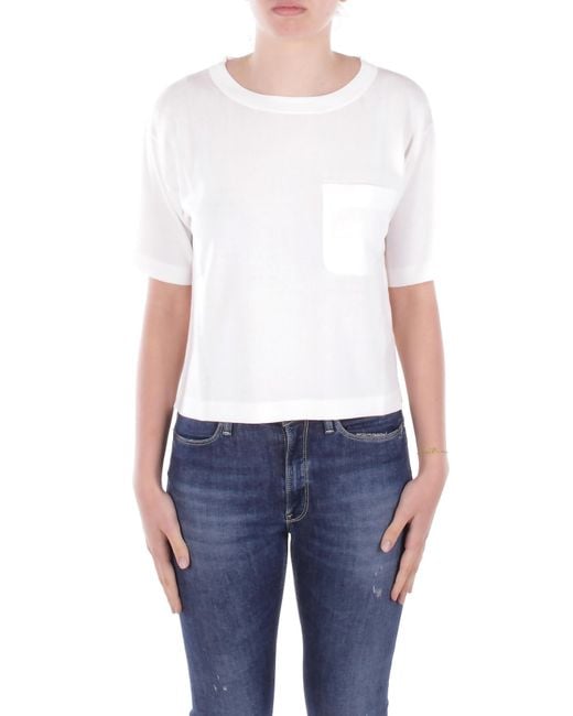 Max Mara T-Shirt En Polo Bianco in het White