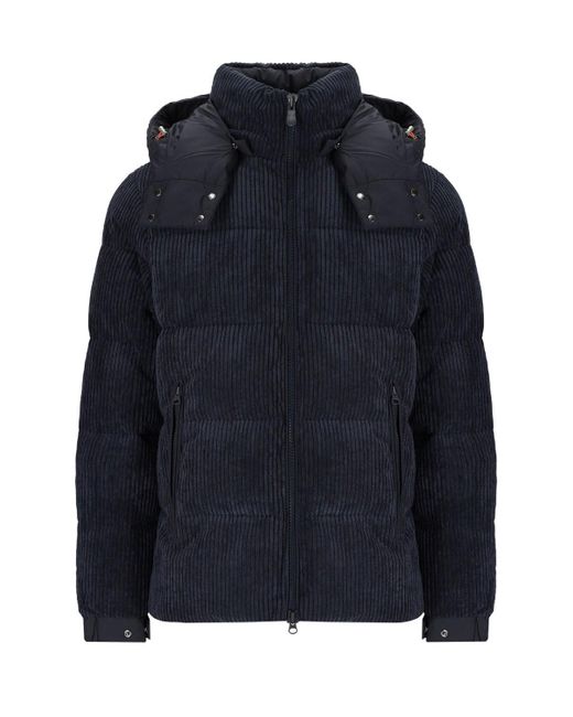 Save The Duck Blue Albus Hooded Padded Jacket for men