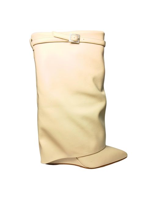 Steve Madden Natural Shoes Shocker Bone-Tacco Wedge And Buckle
